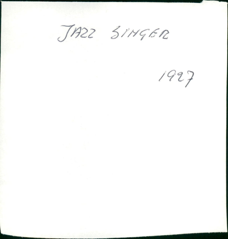 The Jazz Singer 1927 - Vintage Photograph