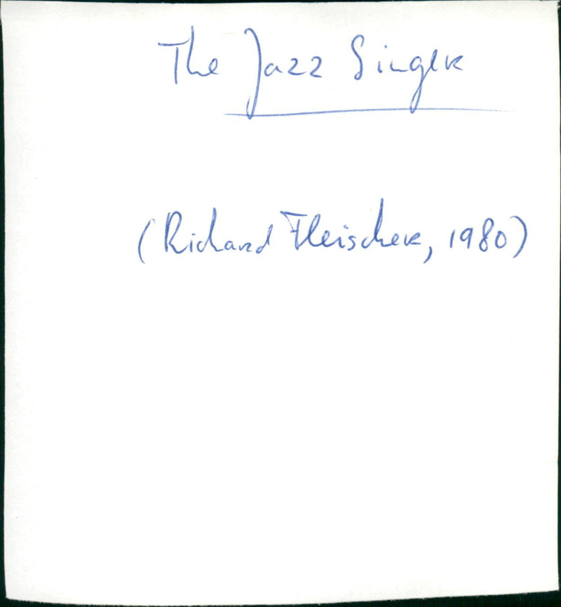 The Jazz Singer 1980 - Vintage Photograph