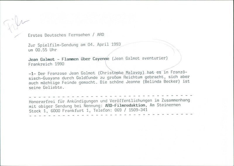 Christophe Malavoy and Belinda Becker - Vintage Photograph