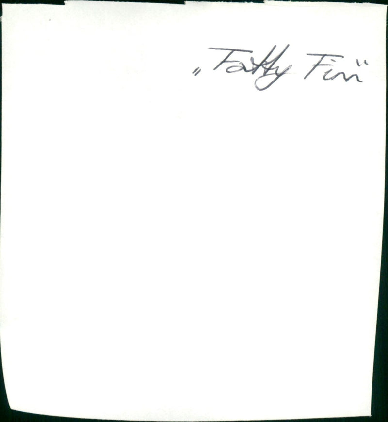 Fatty Finn - Vintage Photograph