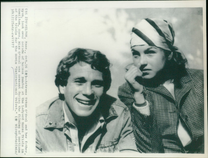 Tatum O'Neal with father - Vintage Photograph