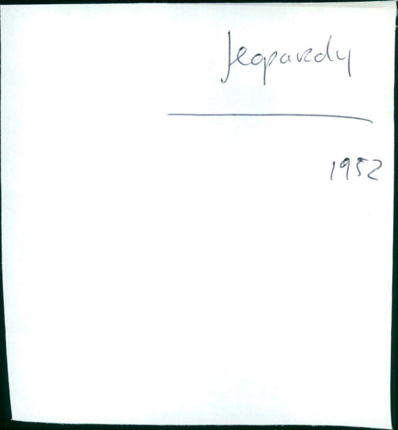 Jeopardy 1952 - Vintage Photograph