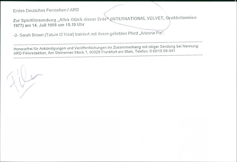 Tatum O'Neal - International Velvet - Vintage Photograph