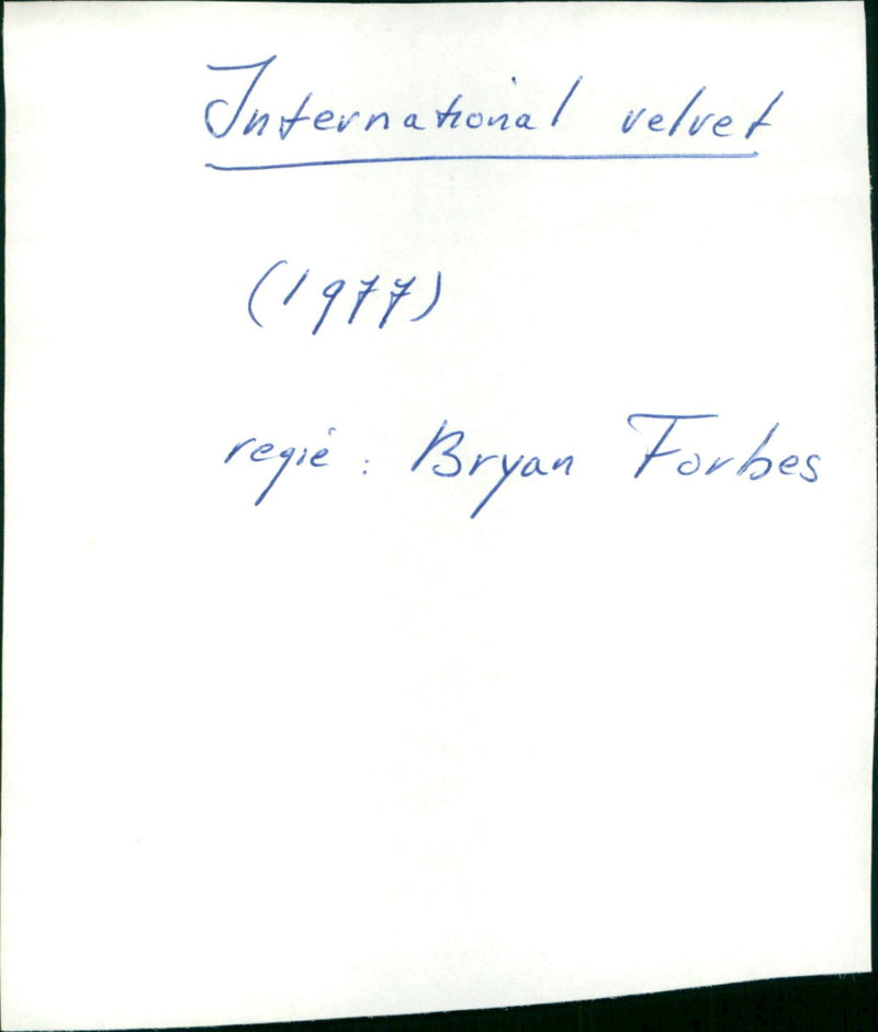 International Velvet - Vintage Photograph