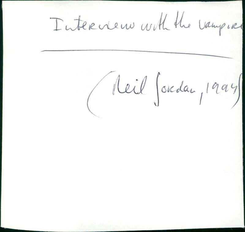 Interview with the Vampire - Vintage Photograph