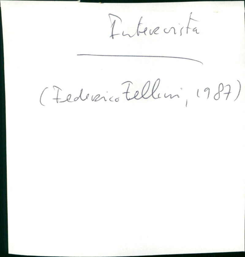 Intervista - Vintage Photograph