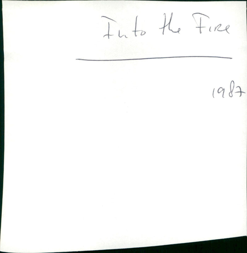 Into the Fire - Vintage Photograph