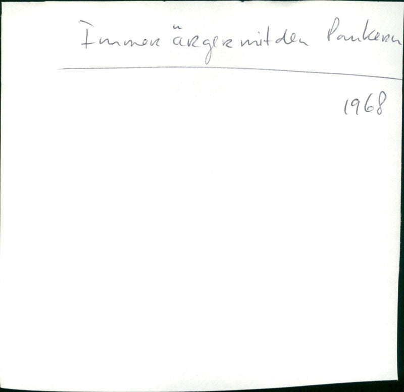 Immer Arger mit den Paukern - Vintage Photograph