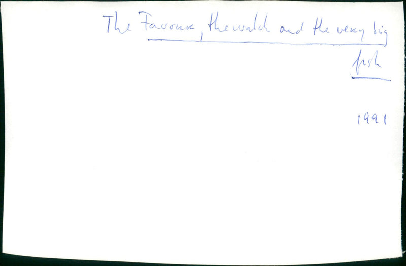 The Favour, the Watch and the Very Big Fish - Vintage Photograph