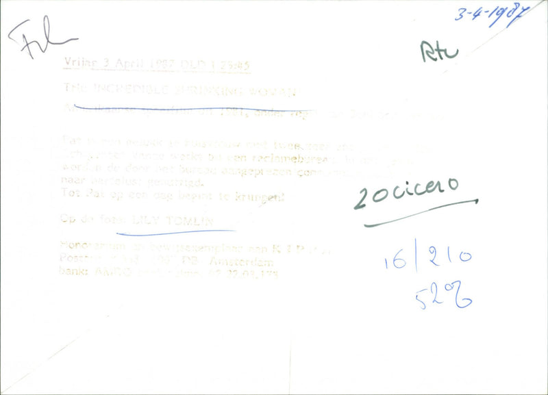 Lily Tomlin - Vintage Photograph