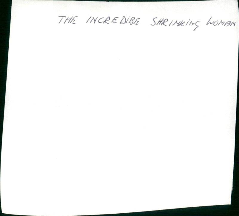 The Incredible Shrinking Woman - Vintage Photograph