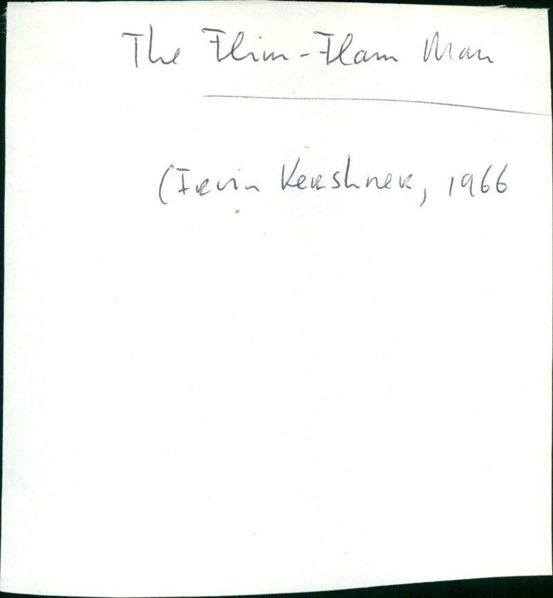 The Flim-Flam Man - Vintage Photograph