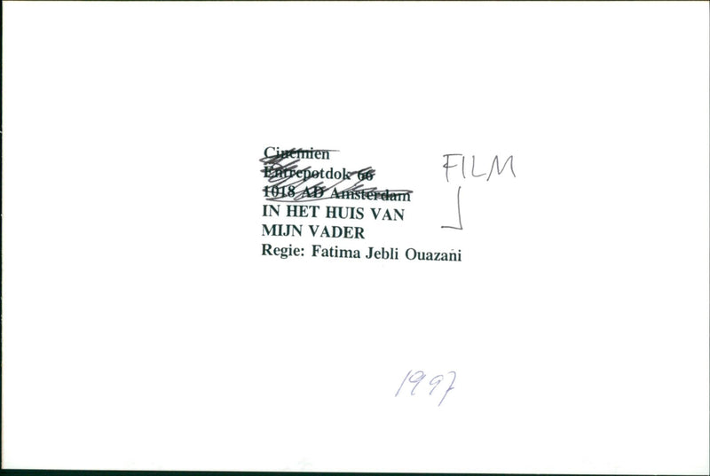 In het huis van mijn vader - In My Father's House 1997 - Vintage Photograph