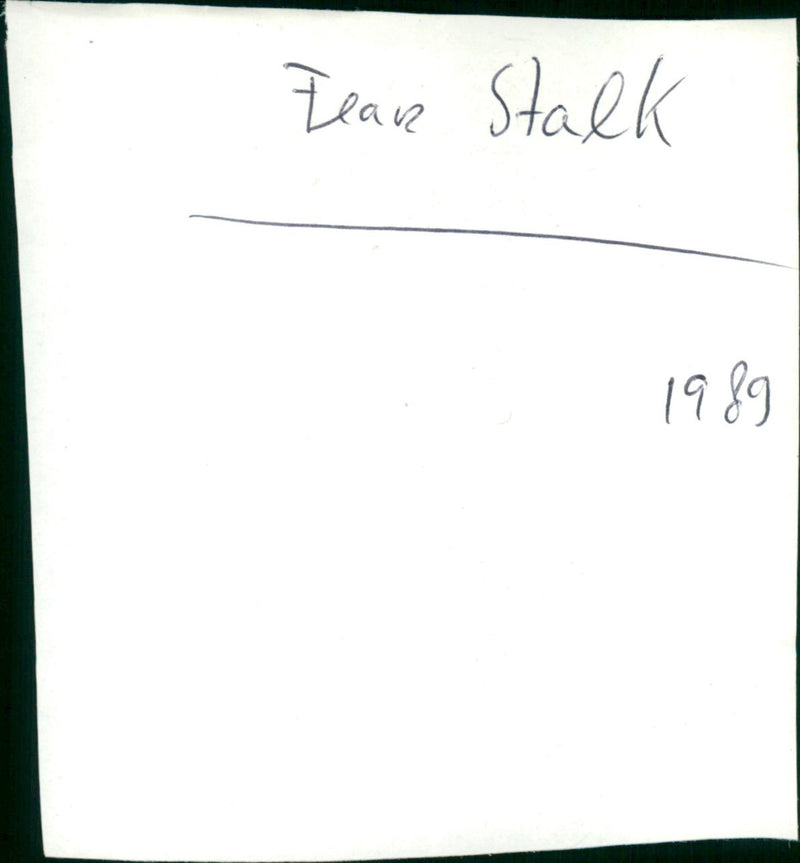 Fear Stalk - Vintage Photograph