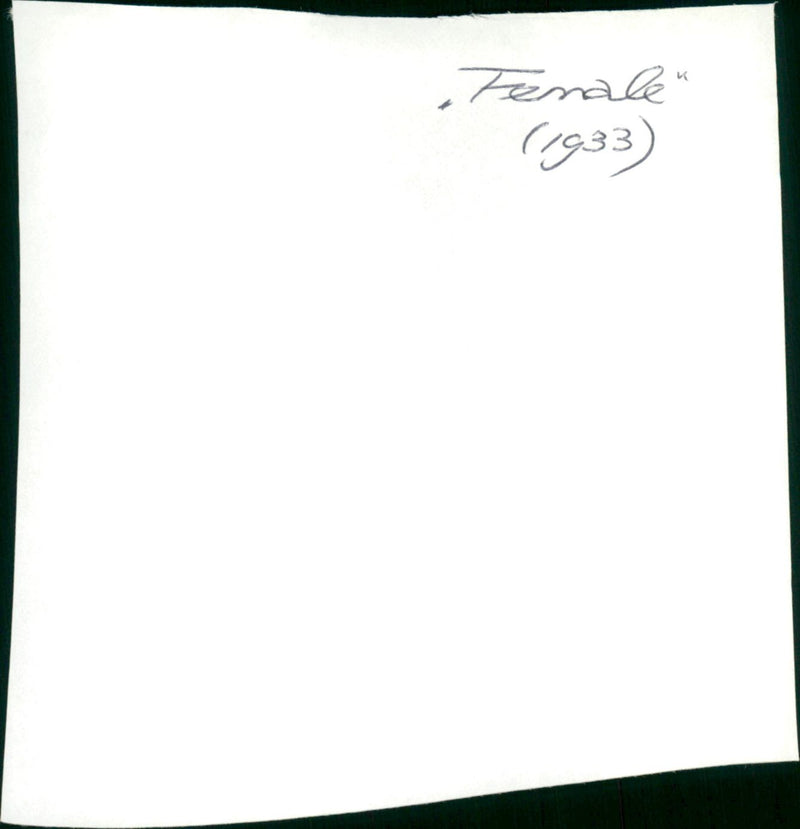 Female - Vintage Photograph