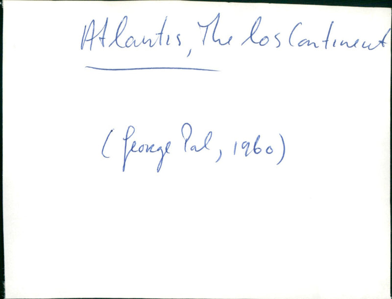 Atlantis the Lost Continent - Vintage Photograph