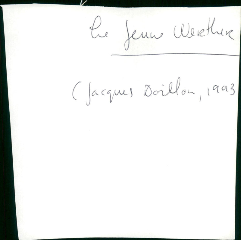 Der Junge Werther - Vintage Photograph