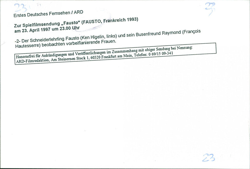 Ken Higelin and François Hautesserre - Fausto - Vintage Photograph