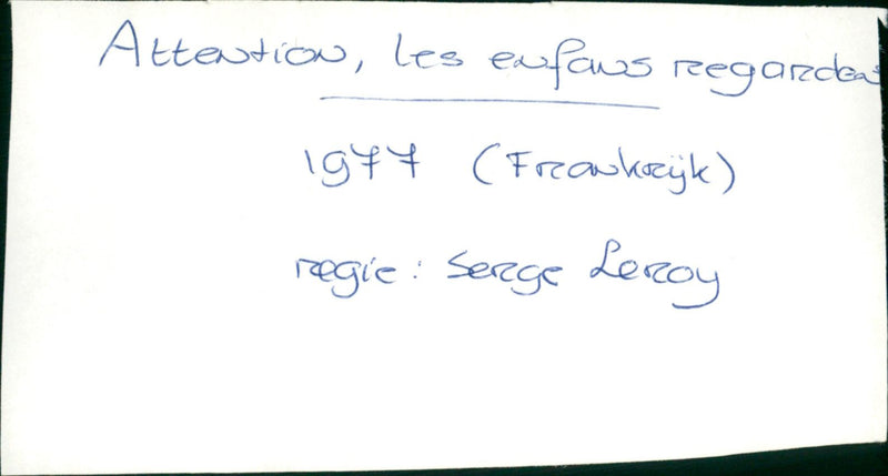 Attention, les enfants regardent - Vintage Photograph