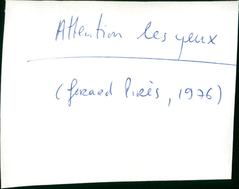 Attention les yeux - Vintage Photograph