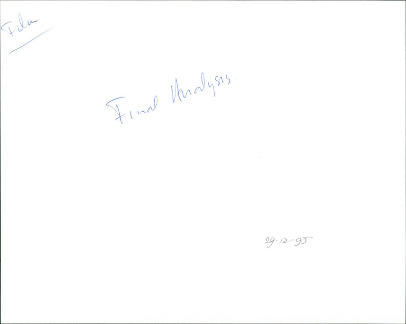 Final Analysis - Vintage Photograph