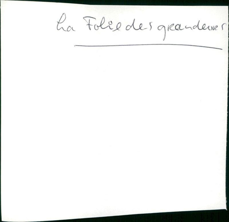 La Folie des grandeurs - Vintage Photograph