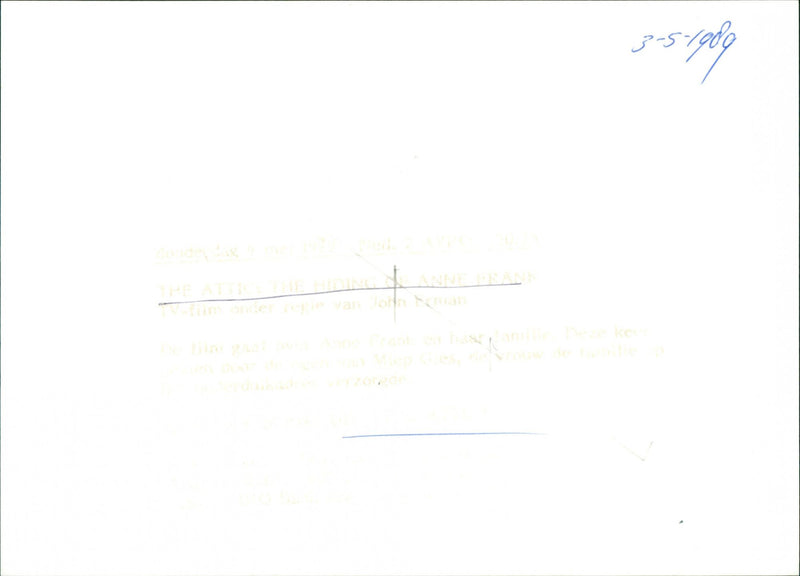 The Attic: The Hiding of Anne Frank - Vintage Photograph