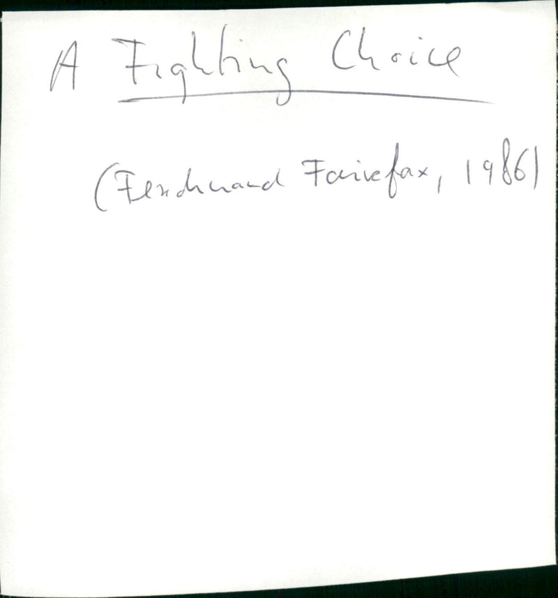 A Fighting Choice - Vintage Photograph