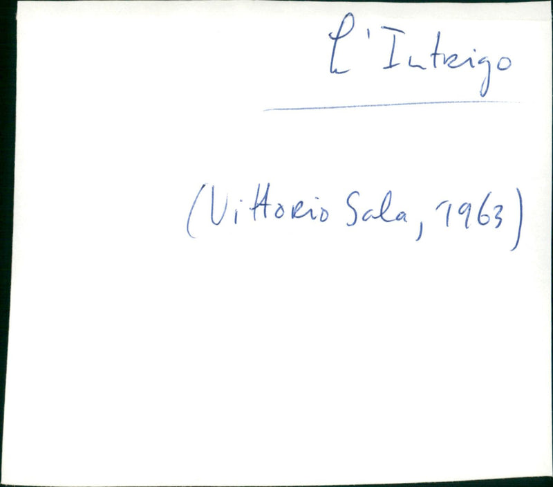 L'Intrigo - Vintage Photograph