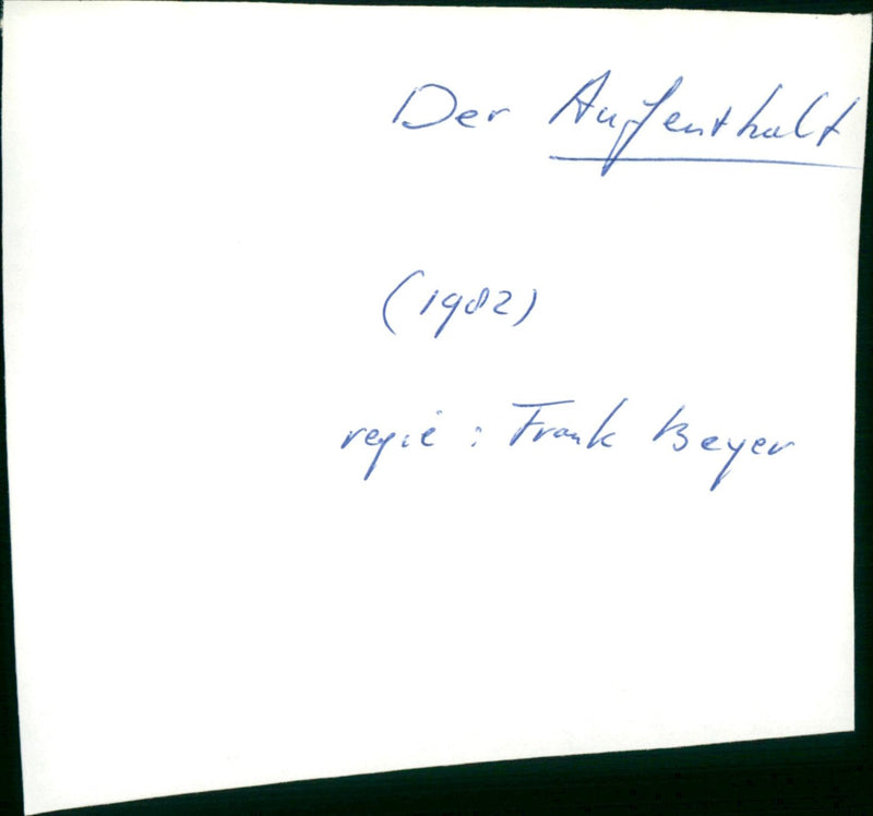 Der Aufenthalt - Vintage Photograph