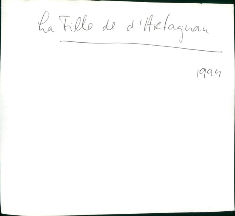 La fille de d'Artagnan - Vintage Photograph