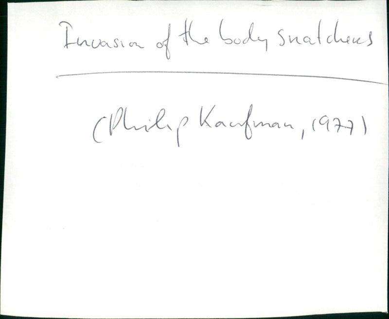 Invasion of the Body Snatchers - Vintage Photograph