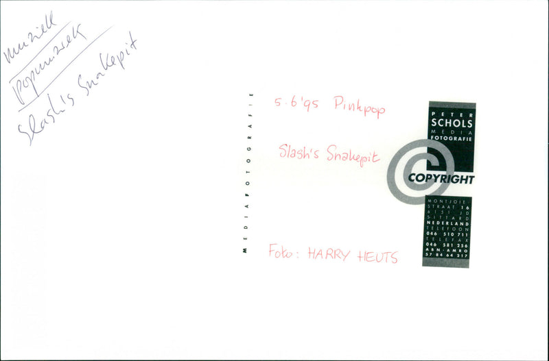 Slash - Slash's Snakepit - Vintage Photograph