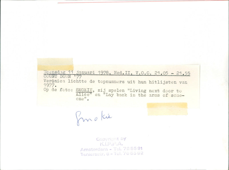 Smokie - Vintage Photograph