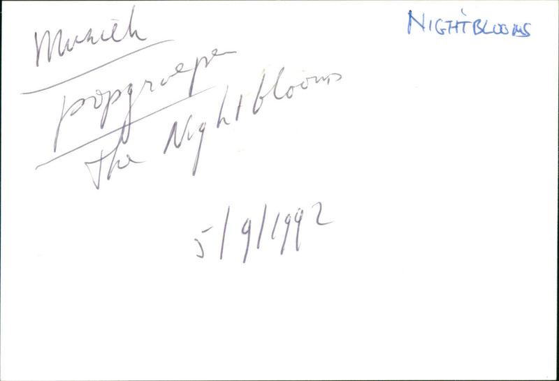 The Nightblooms - Vintage Photograph