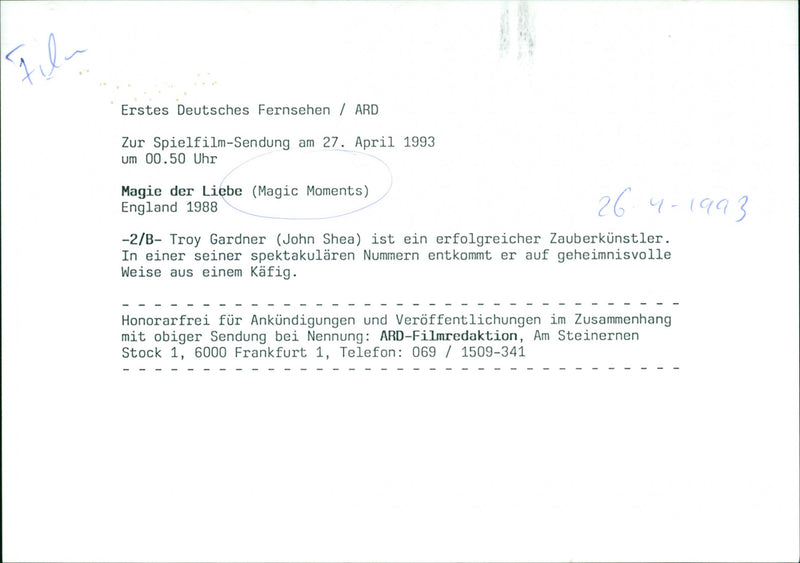 John Shea - Magic Moments - Vintage Photograph