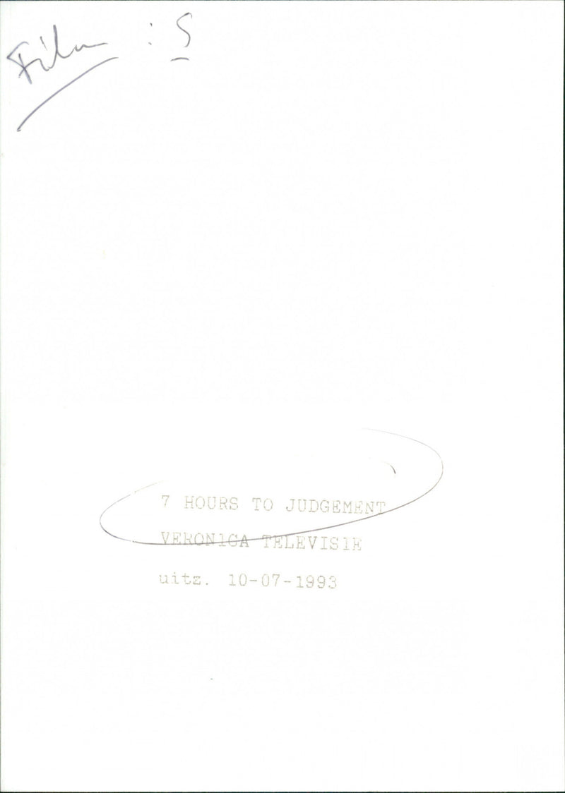 Seven Hours to Judgment - Vintage Photograph