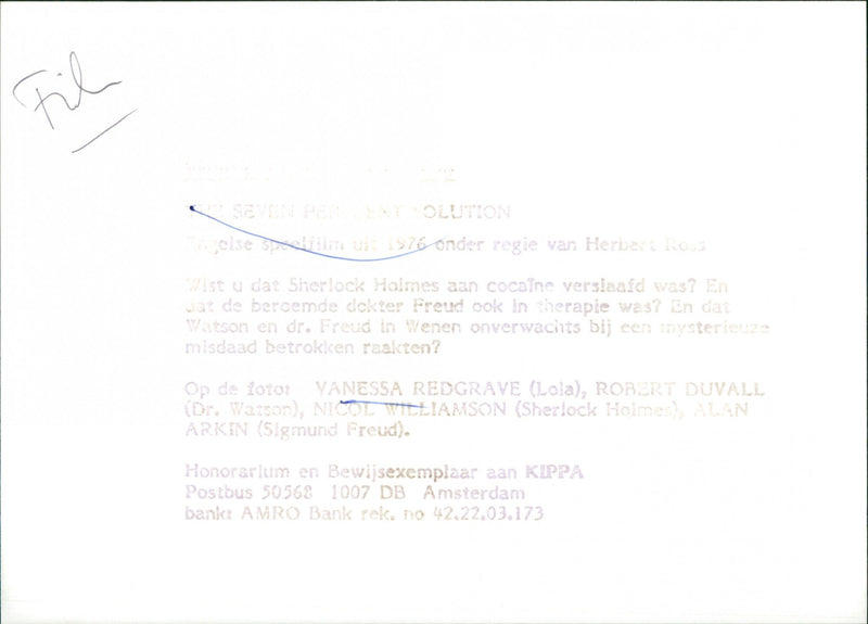 Vanessa Redgrave, Robert Duvall, Nicol Williamson and Alan Arkin - The Seven-Per-Cent Solution - Vintage Photograph