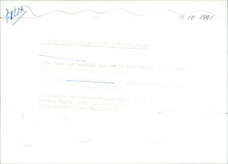 Brooke Shields and Keith Carradine - Pretty Baby - Vintage Photograph