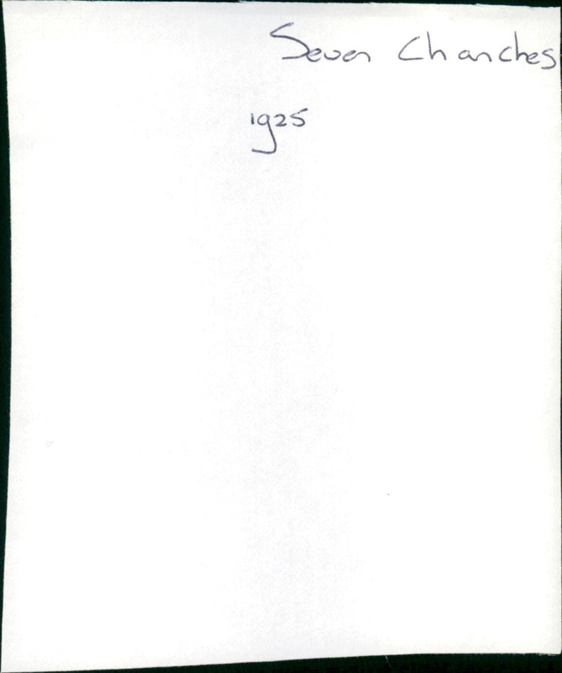 Seven Chances - Vintage Photograph