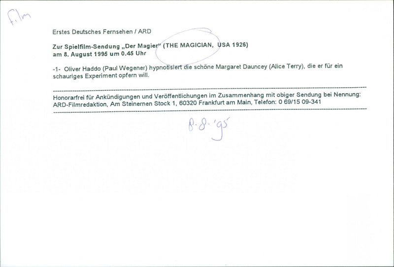 Paul Wegener and Alice Terry - The Magician - Vintage Photograph