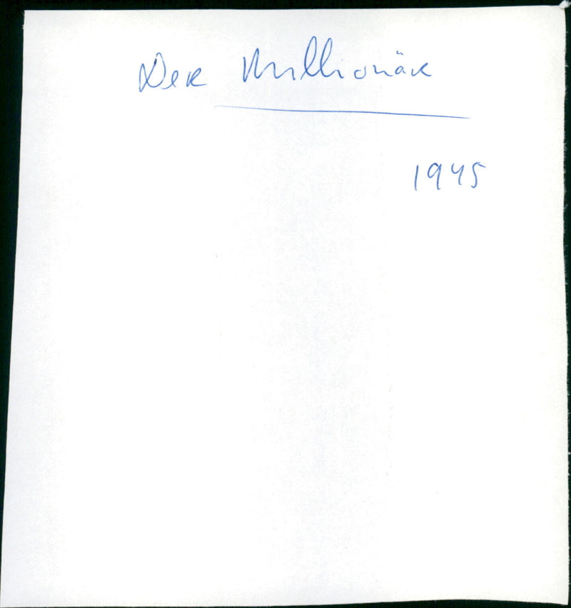 Der Millionär - Vintage Photograph