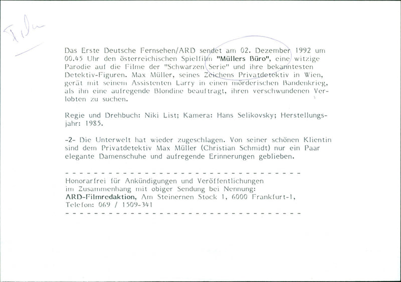 Christian Schmidt - Müllers Büro - Vintage Photograph
