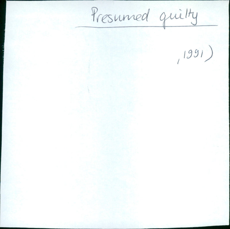 Presumed Guilty - Vintage Photograph