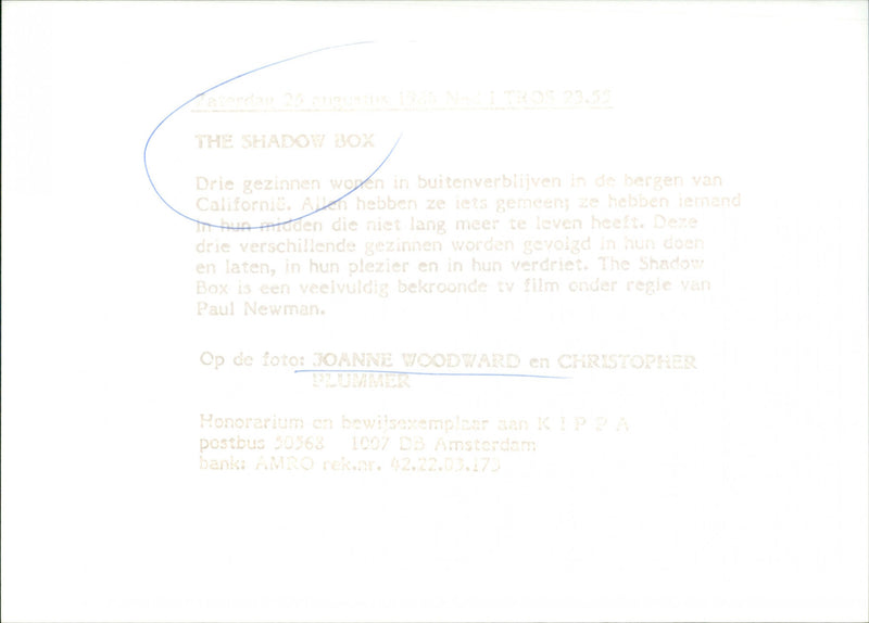 Joanne Woodward and Christopher Plummer - The Shadow Box - Vintage Photograph