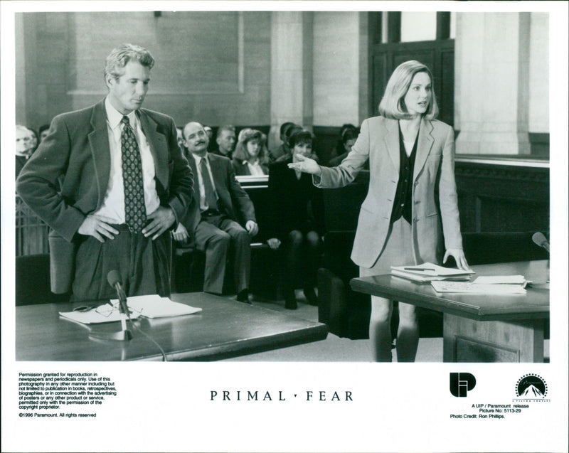 Richard Gere and Laura Linney - Primal Fear - Vintage Photograph