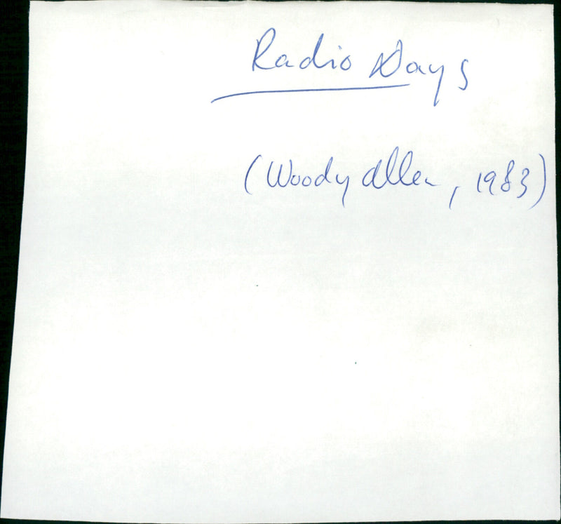 Radio Days - Vintage Photograph