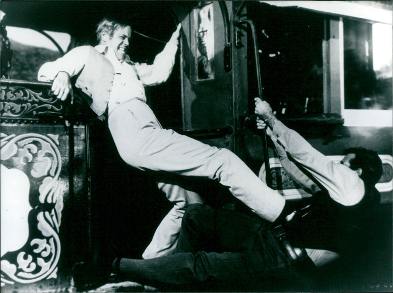 Dan Duryea and John Payne - Rails Into Laramie - Vintage Photograph