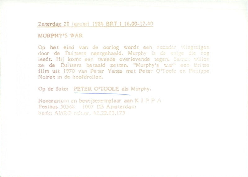 Murphy's War - Vintage Photograph