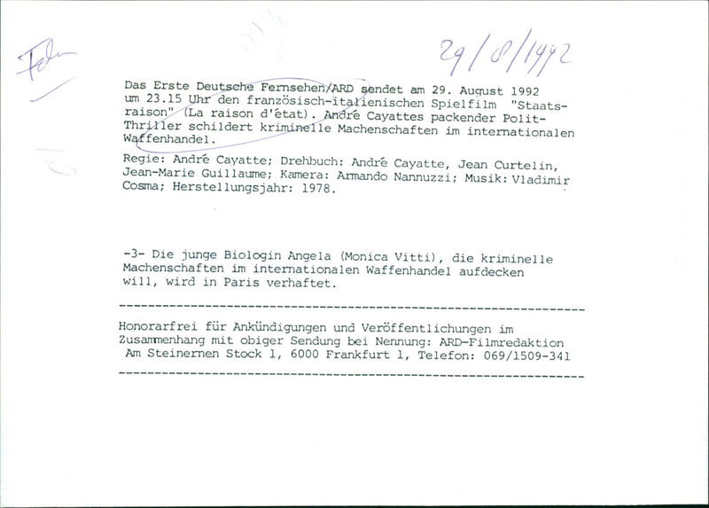 La raison d'état (State Reasons) - Vintage Photograph